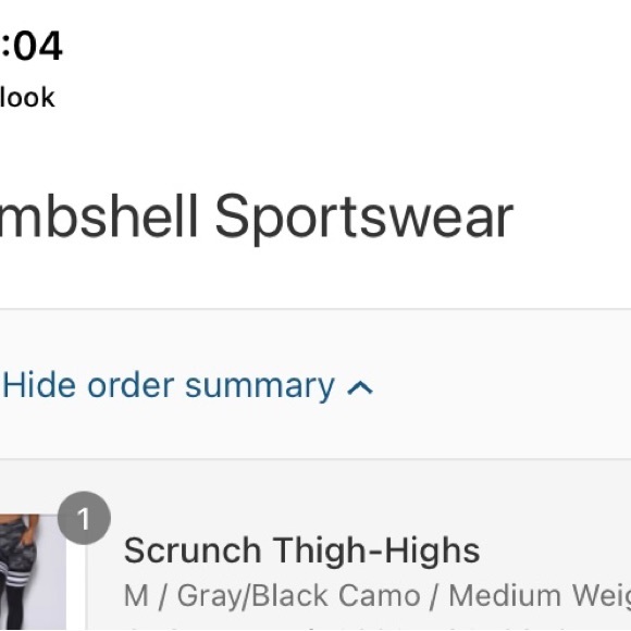 Bombshell Sportswear Scrunch Thigh Highs Camo Sz Medium - Picture 3 of 3